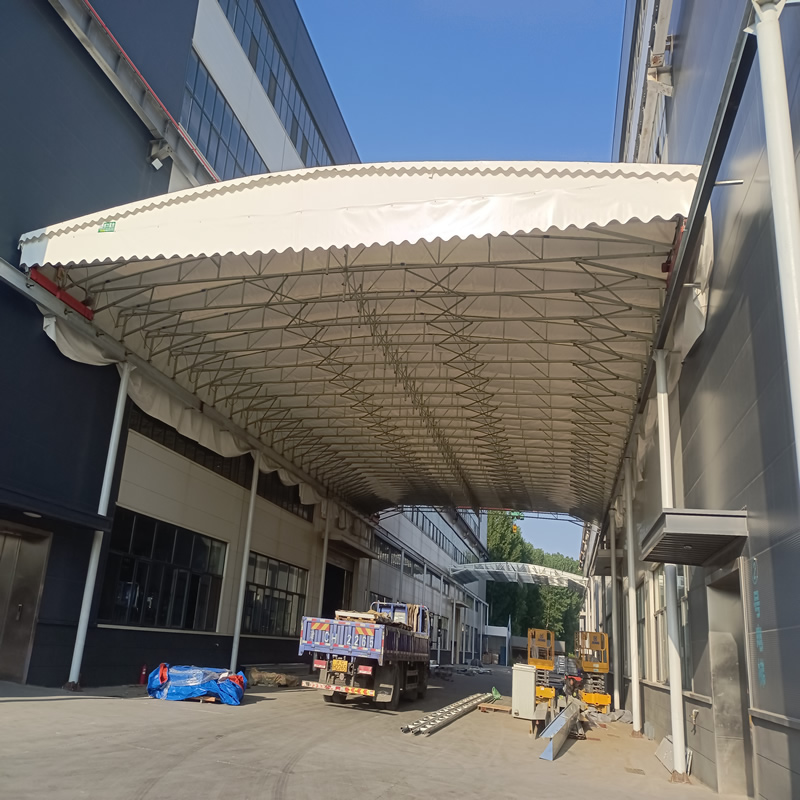 廊坊美儀公司遮陽(yáng)棚防雨棚安裝工程